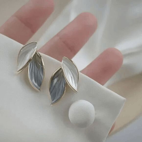 2/$21 Elegant Leaf Stud Earring - Picture 1 of 7